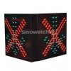 600mm Red Cross + Green Arrow LED Pixel Cluster Lane Control Sign Light-Two Side