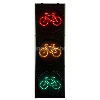 300mm Clear Lens RYG Bike Traffic Light