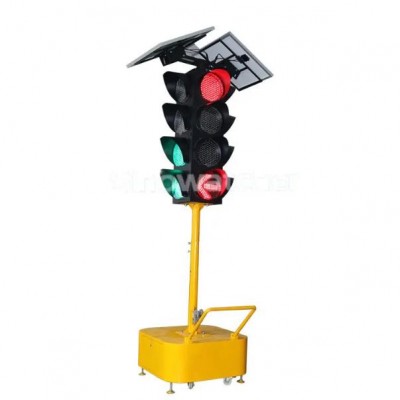 Portable Solar Powered Traffic Light-Four Sides