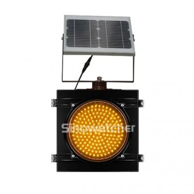 300mm Yellow One Unit Solar Powered Flashing Light