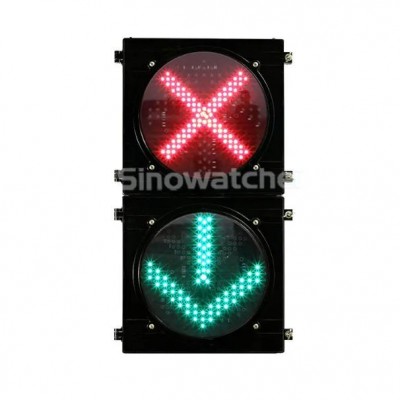 300mm Red Cross - Green Arrow Lane Control Sign Light