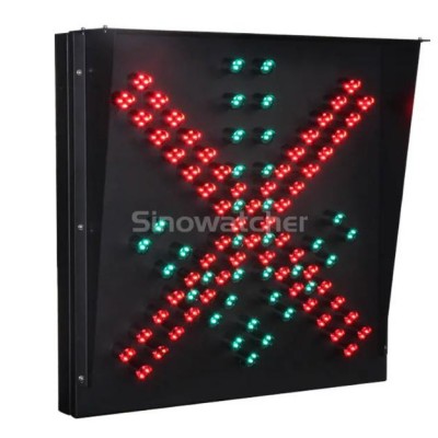 600mm Red Cross + Green Arrow LED Pixel Cluster Lane Control Sign Light-One Side